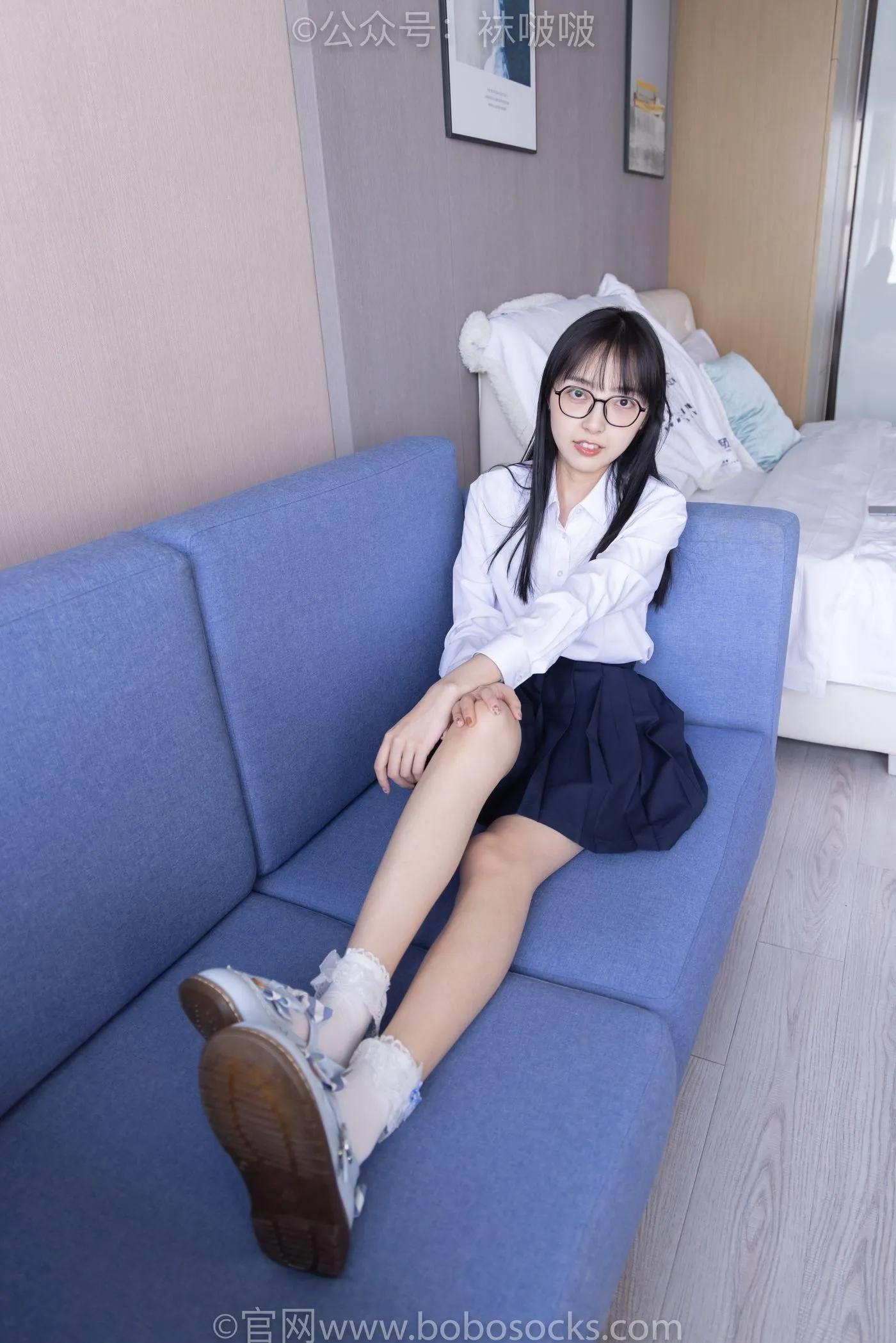 [BoBoSocks袜啵啵]NO.070 稚予-皮鞋、拖鞋、过膝袜、白棉袜 [148P]插图8